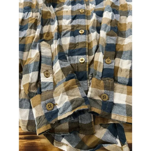 Lucky Brand Shirt Women Size Small Button‎ Up Plaid Back Buttons Preppy Modern - Image 10