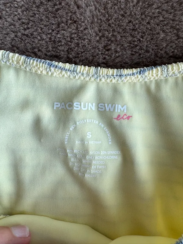 New with tag PacSun Ivory Jade Textured Halter Bikini Set (Top XS- Bottom Small) - Image 9