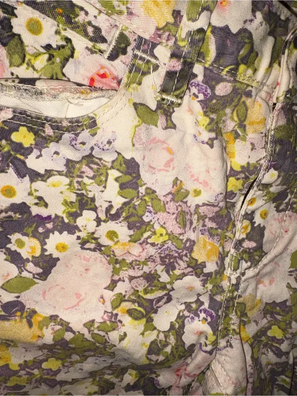 Madewell Floral Print Straight-Leg Pants in Gray, Pink, Yellow, Green - Image 4
