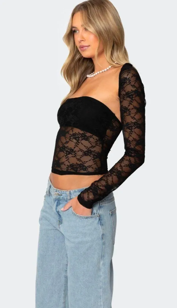Mesh Black Top Set - Image 2