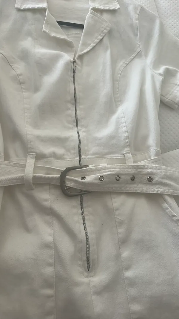Denim white mini dress Size XS - Image 3