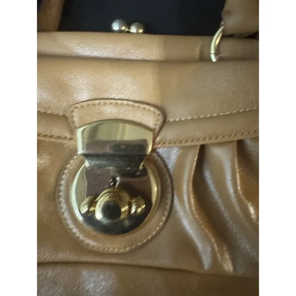 ALDO tan leather shoulder bag purse classic - Image 4