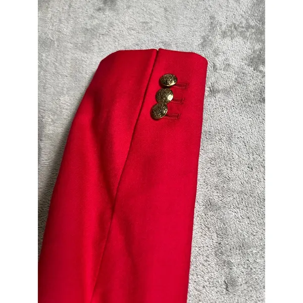 J.Crew Schoolboy Red Wool Blend Blazer Gold Button Preppy Academia Career 2 Tall - Image 7
