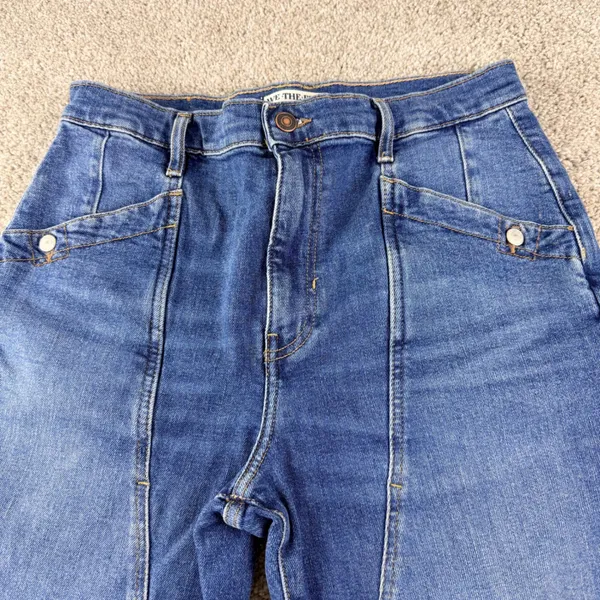 We‎ The Free Beacon Jeans Womens 30 High Rise Straight Leg Stretch Denim Blue - Image 3