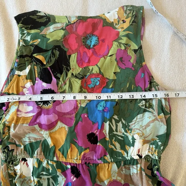Anthropologie Tracy Reese Faux Wrap Dress Floral Ruffle‎ Boho Festival Wedding S - Image 10