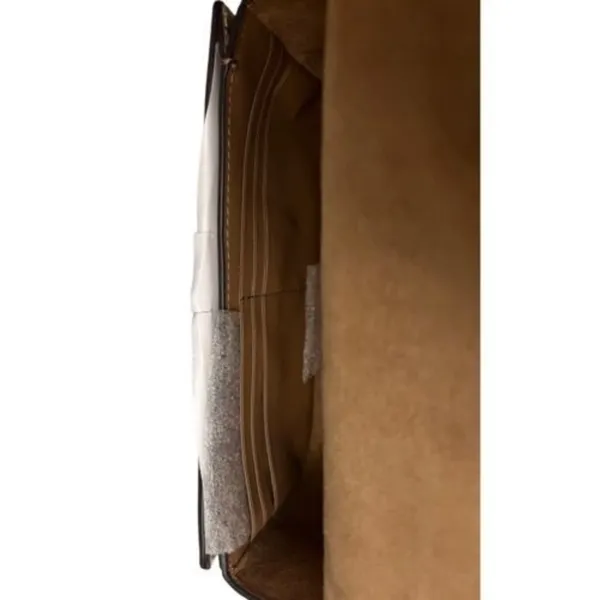 Coach Ivory Glove Tan Leather w/ Crystal Rivets Studio Baguette Shoulder Bag New - Image 7