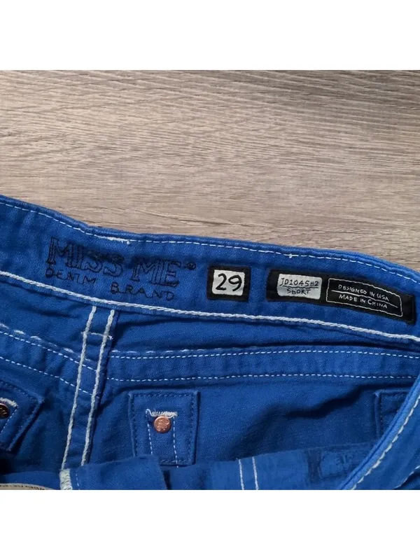 Miss Me Royal Blue Shorts Size 29 - Image 6