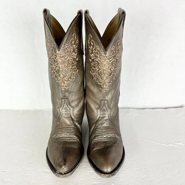 Shyanne Women's Lola Western Boot Size 6.5 Leather Metallic Point Toe - Image 4