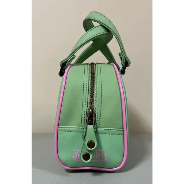 Von Dutch Mint Green Pink Mini Bowling Bag Purse Handbag Pocketbook Satchel 💚🩷 - Image 8