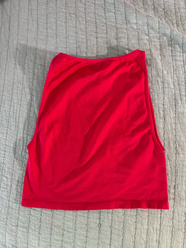 Free People Red Cropped Tank Top - Image 3