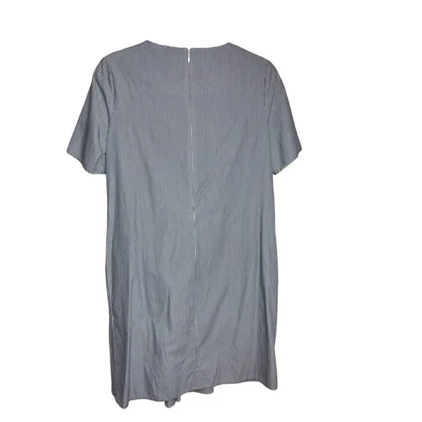 COS Blue White Cotton Striped Mini Dress Sz. 4 - Image 3