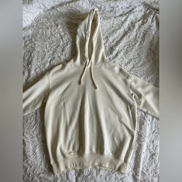 H&M Women’s XS White/Cream Hoodie - Image 2