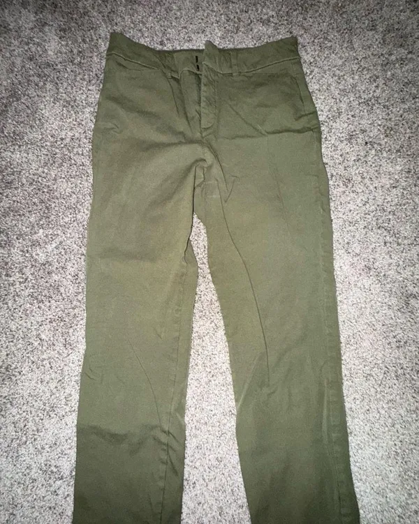 Old Navy Olive Green Straight Leg Pants - Image 2