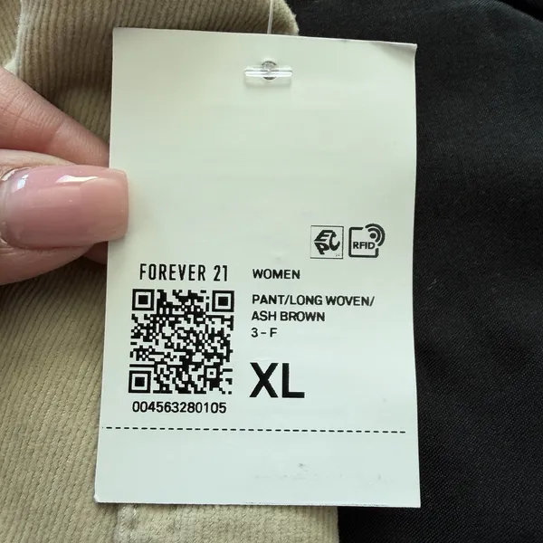 NWT Forever 21 Corduroy Flare Pants‎ Women's Size XL Tan Distressed Y2K Boho - Image 14