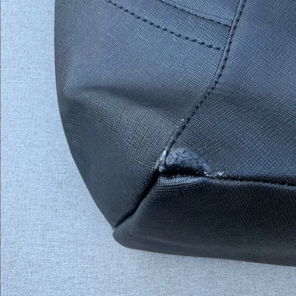 Lululemon Black Leather Tote Bag - Image 4
