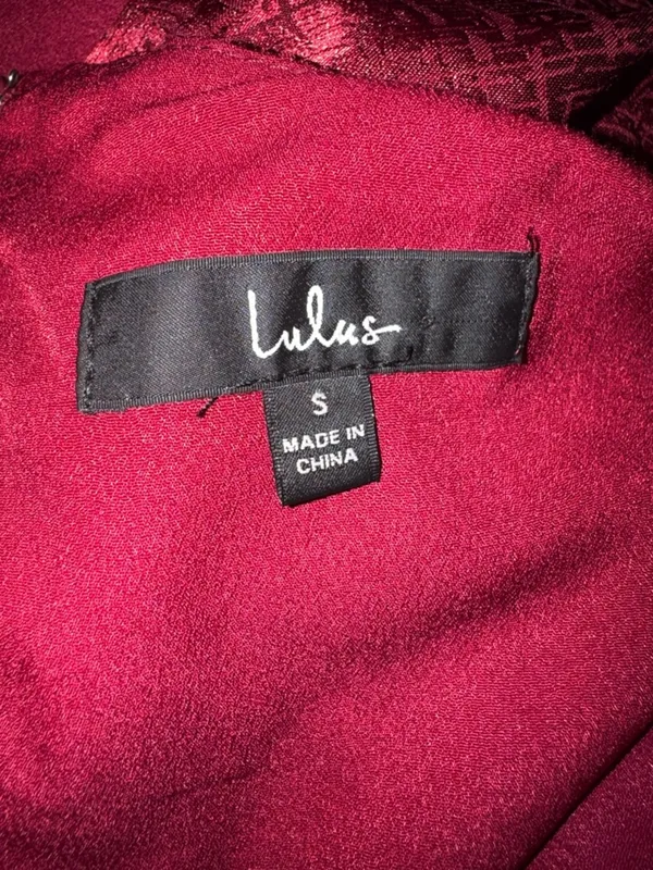 Lulus Dress‎ Lisette One Shoulder Mini Dress Burgundy Red Womens Size Small New - Image 9
