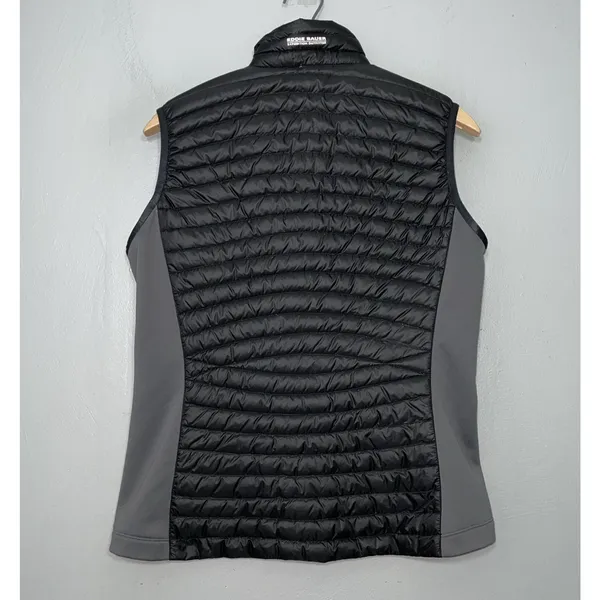 Eddie Bauer First Ascent Puffer Vest Size M Black 800 Fill Goose Down Packable - Image 4