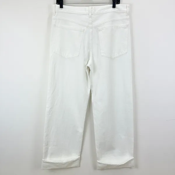 Madewell Low Slung Baggy Jeans Pure White Rigid Wide Leg Relaxed US 28 NWT - Image 9