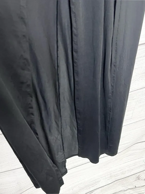 Sheer Black Lace Halter Neck Open Back High Slit Maxi Evening Gown Size Small - Image 9