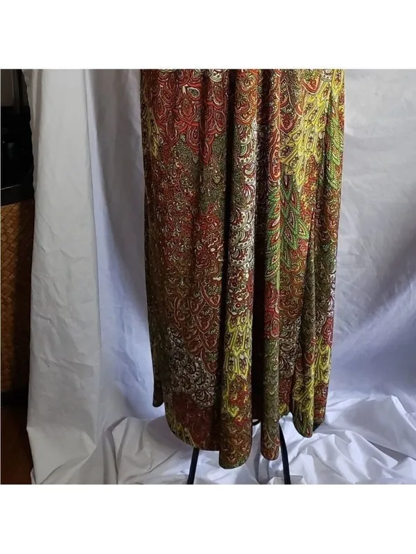 Paisley Print Halter Maxi Dress Size Small - Image 3