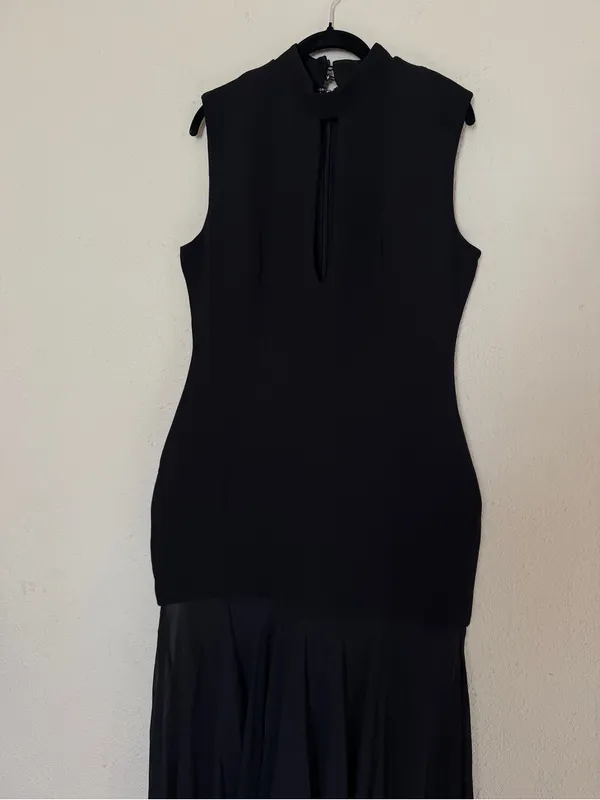 House of CB RAPHAELLA Black Keyhole Maxi Dress NWOT size L - Image 10