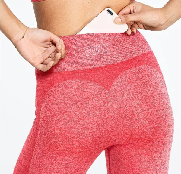 Pink Victoria’s Secret size large seamless leggings - Image 2