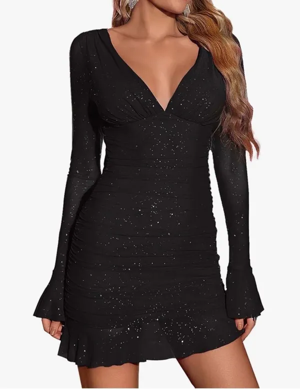 Black Cocktail Dress Size L - Image 2