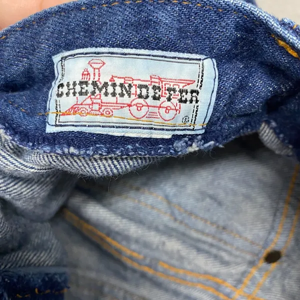 Chemin De Fer Jeans Womens 23 Blue Mid Rise Denim‎ Hippie 70s Vintage - Image 10