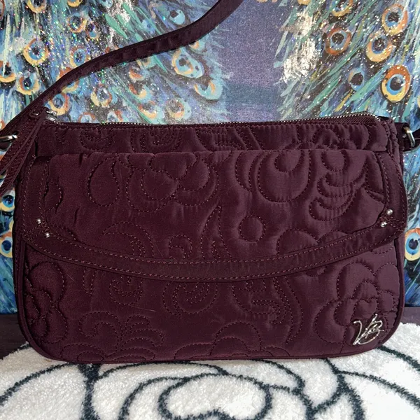 Vera Bradley Plum Quilted Shoulder Bag - Image 4