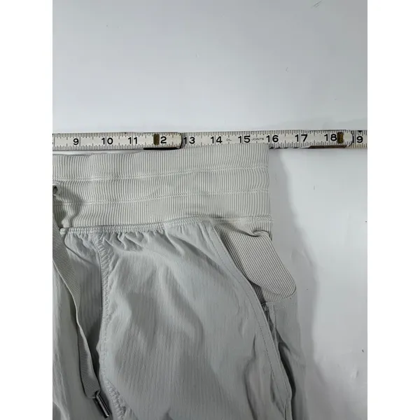 Lululemon Beyond the Studio Jogger Pants Grey Textured Drawstring Tapered Womens - Image 3