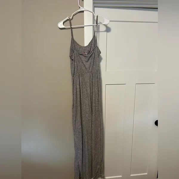 Divided Gray Maxi Dress - Image 3