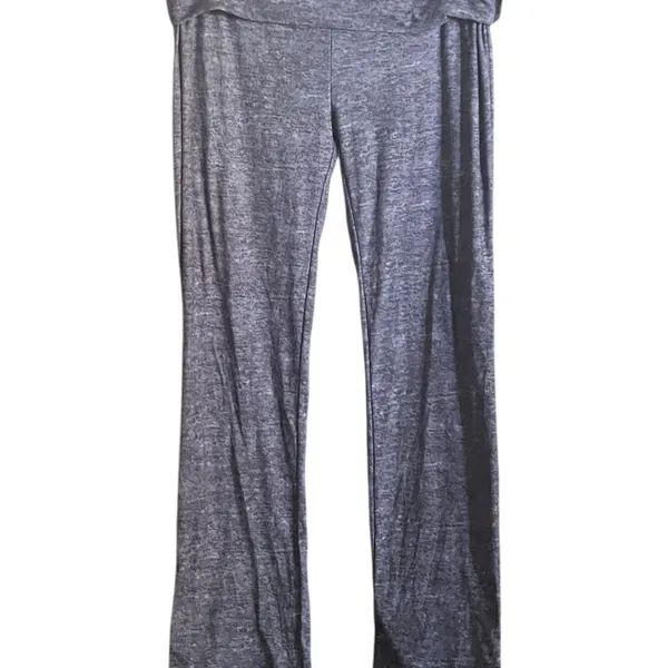 Super soft Gray High-Waisted fold over Leggings size medium - Image 3