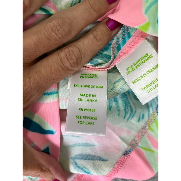 Lilly Pulitzer Faye Skort Chimpoiserie Coral Reef Tint Golf Tennis Size 6 New - Image 9