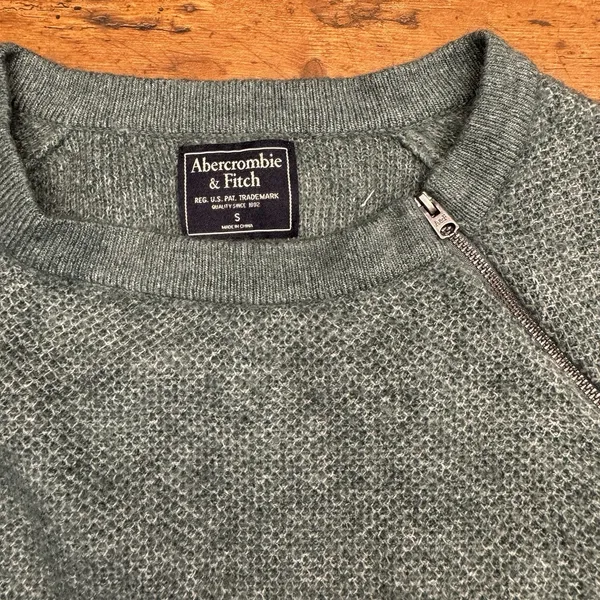 Abercrombie Fitch Sweater‎ Womens S Green Comfort Knit Crewneck Pullover - Image 4