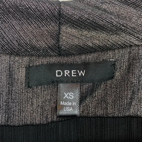 DREW Draped Neck Metallic Gray Sleeveless Top - Image 7