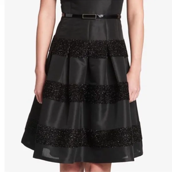 Tommy Hilfiger‎ Metallic Stripe Fit & Flare Dress C26 - Image 3