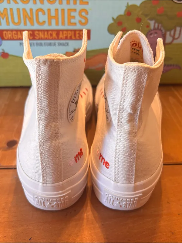 Converse womens chuck Taylor lift platform high top hearts white 10 - Image 3