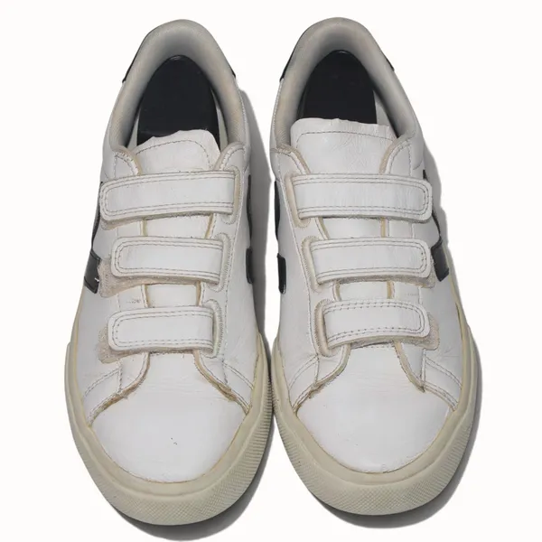 VEJA Recife White Black Leather Sneakers 40 US 9 - Image 11