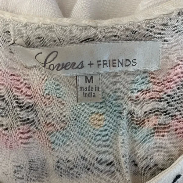 Lovers + Friends White I Heart Baby Doll Floral Embroidered Sleeveless‎ Dress - Image 4
