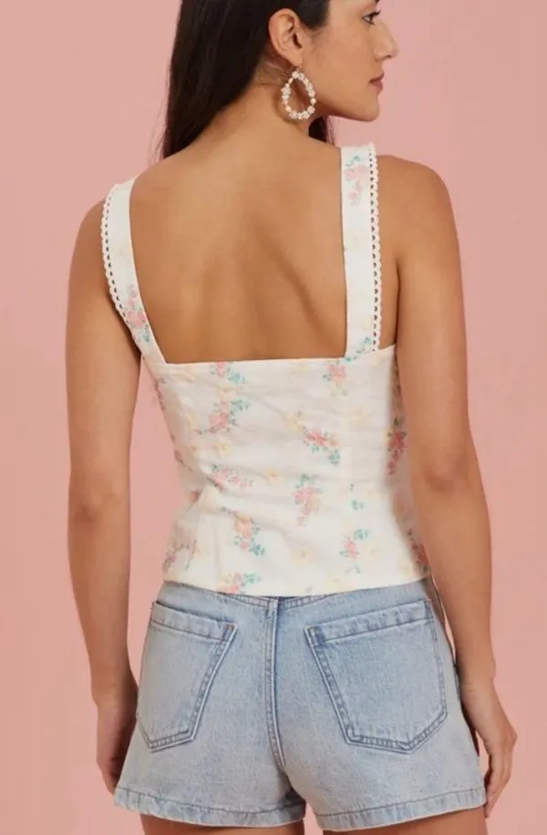 Altar'd State NWT mattie floral hook embroidered corset. Size Medium - Image 4