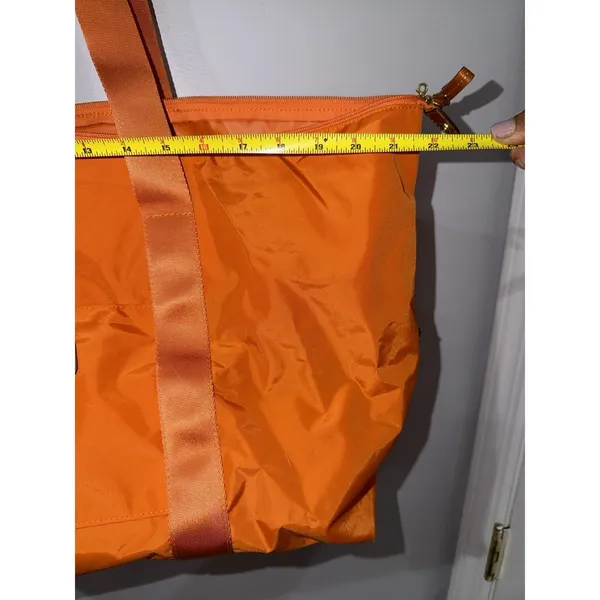 BRIC'S $210 Large‎ X Travel Deluxe Weekender Duffle Bag Orange Nylon Leather 22" - Image 15