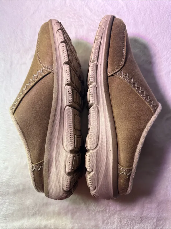 Skechers Women's Slip-On Mule in Tan with Button Accent - Image 8