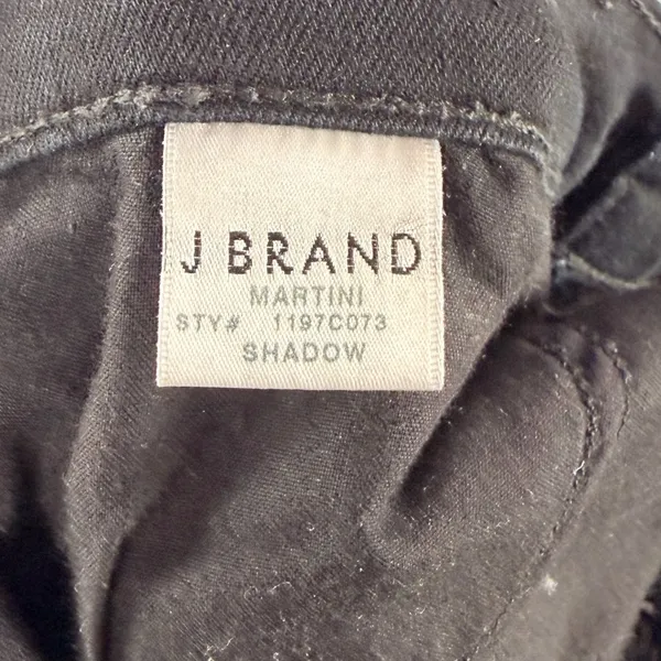 J‎ Brand Martini Skinny Flare Low Rise Jeans in Black Shadow Size 25 - Image 8
