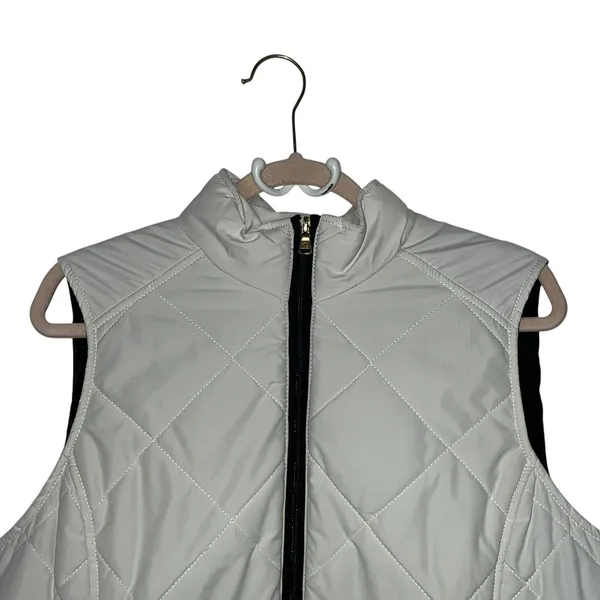 Lauren Ralph Lauren‎ Vest Womens Size XL White Quilted Zip Puffer Sleeveless - Image 2