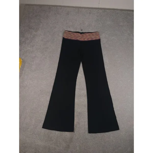 Lululemon Groove Pant Size 6 Black Magnum Dew Berry Flare Yoga - Image 11