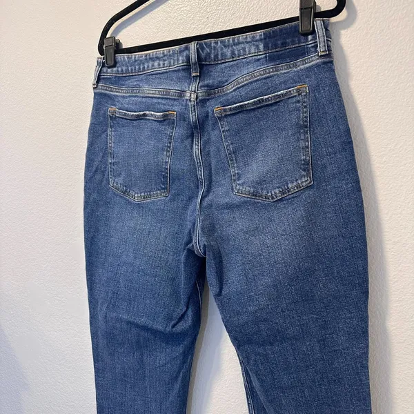 Abercrombie & Fitch Size 32/14 The Mom Hi Rise Curve Love‎ Distressed Denim Jeans - Image 10