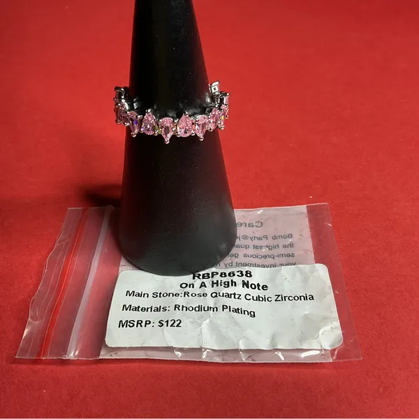 Bomb Party RBP8638 “On A High Note” Cubic Zirconia on Rhodium Size 10 Ring NWT - Image 4