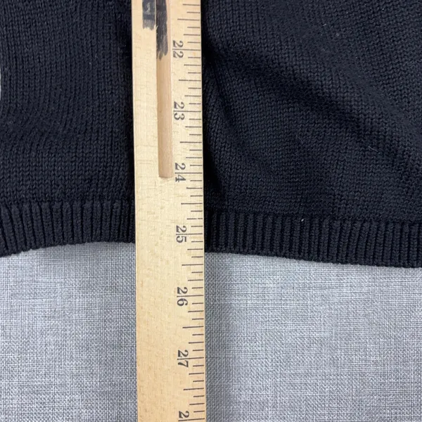Vince‎ Cardigan Womens S Black 85% Cotton 15% Cashmere Crew Neck Lightweight - Image 9