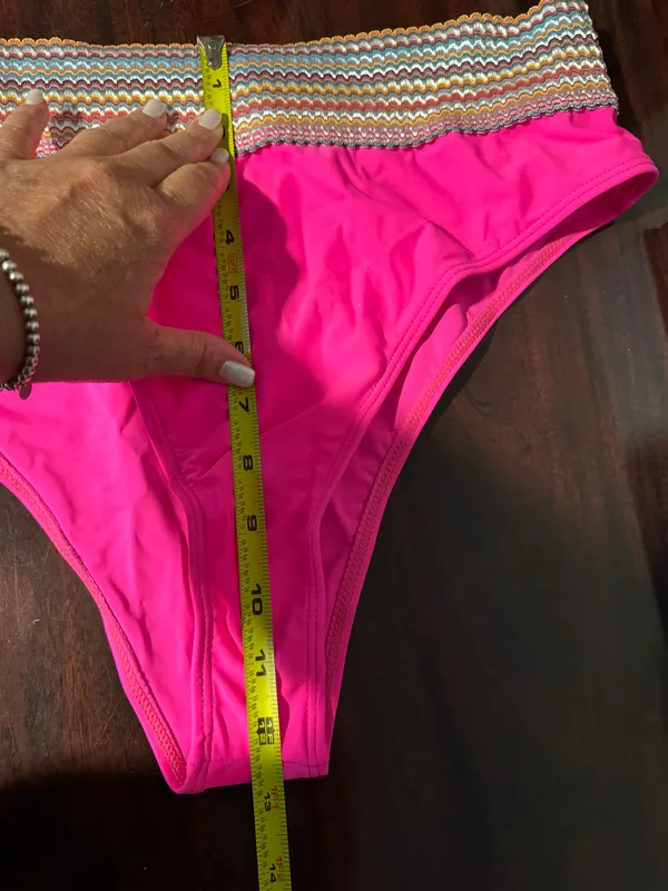 Tankini Two Piece Bikini Set Size Extra Large Pink - Image 12