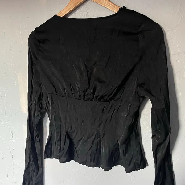 Princess Polly Black Whimsigoth Vamp Romantic Long Sleeve Blouse Top Y2K sz 6 - Image 10